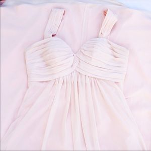 Pale Pink Bill Levkoff Bridesmaid Dress
